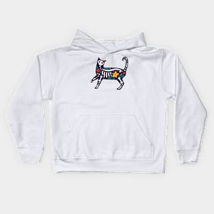 Colorful Day of the Dead Cat | Dia de los Muertos Gato Kids Hoodie